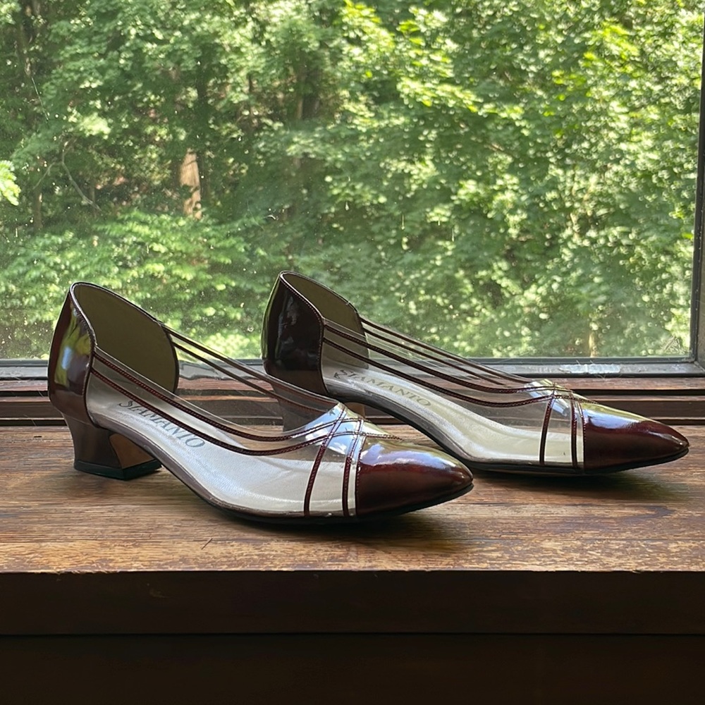 Vintage 80’s Slamanto See Through Kitten Heels